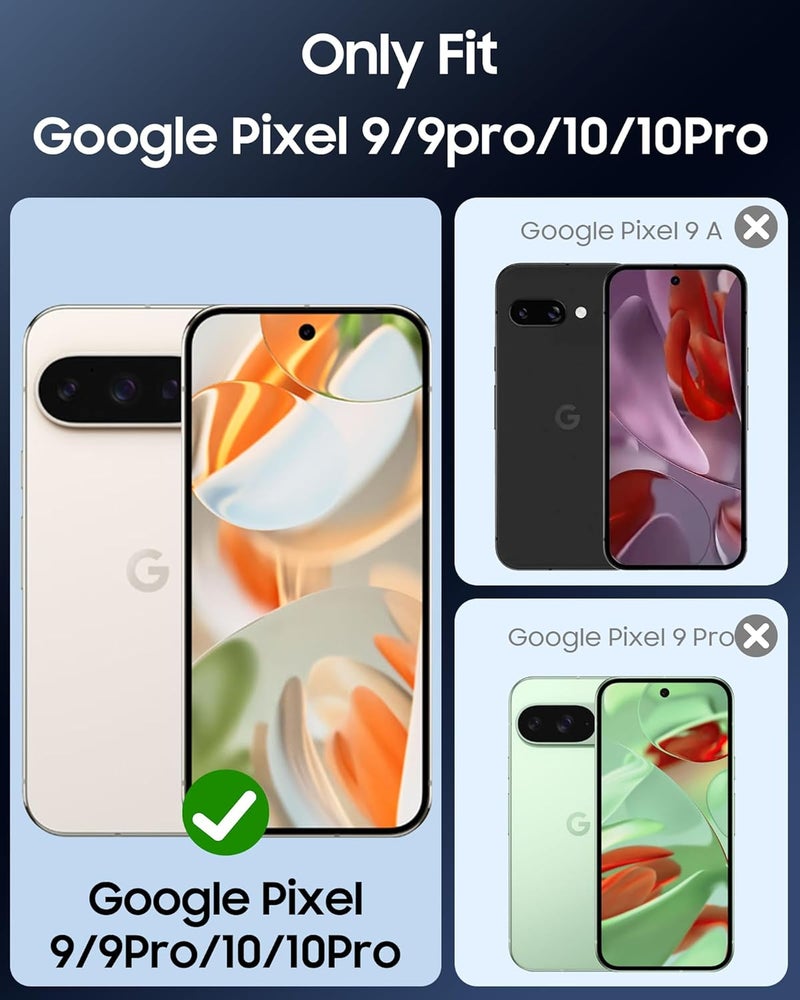 oupeigar Oupeiger for Google Pixel 9/9 Pro/10/10 Pro Transparent Case [Anti-Yellowing][Wireless Charging] Ultra Thin Shockproof Full Body Protection Case for Pixel 9/9 Pro/10/10 Pro-Clear - Image 2